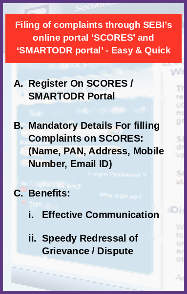 SEBI Complaints Redress System (SCORES)